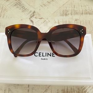 Celine Square Havana 54mm Sunglasses